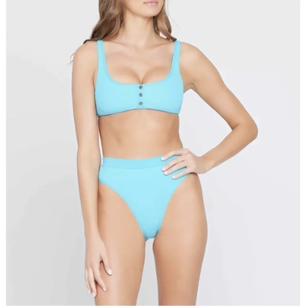 NWT L*Space Robbie Top + Frenchi Bitsy Bottom + Pratt Bottom 3 Pc. Bikin…